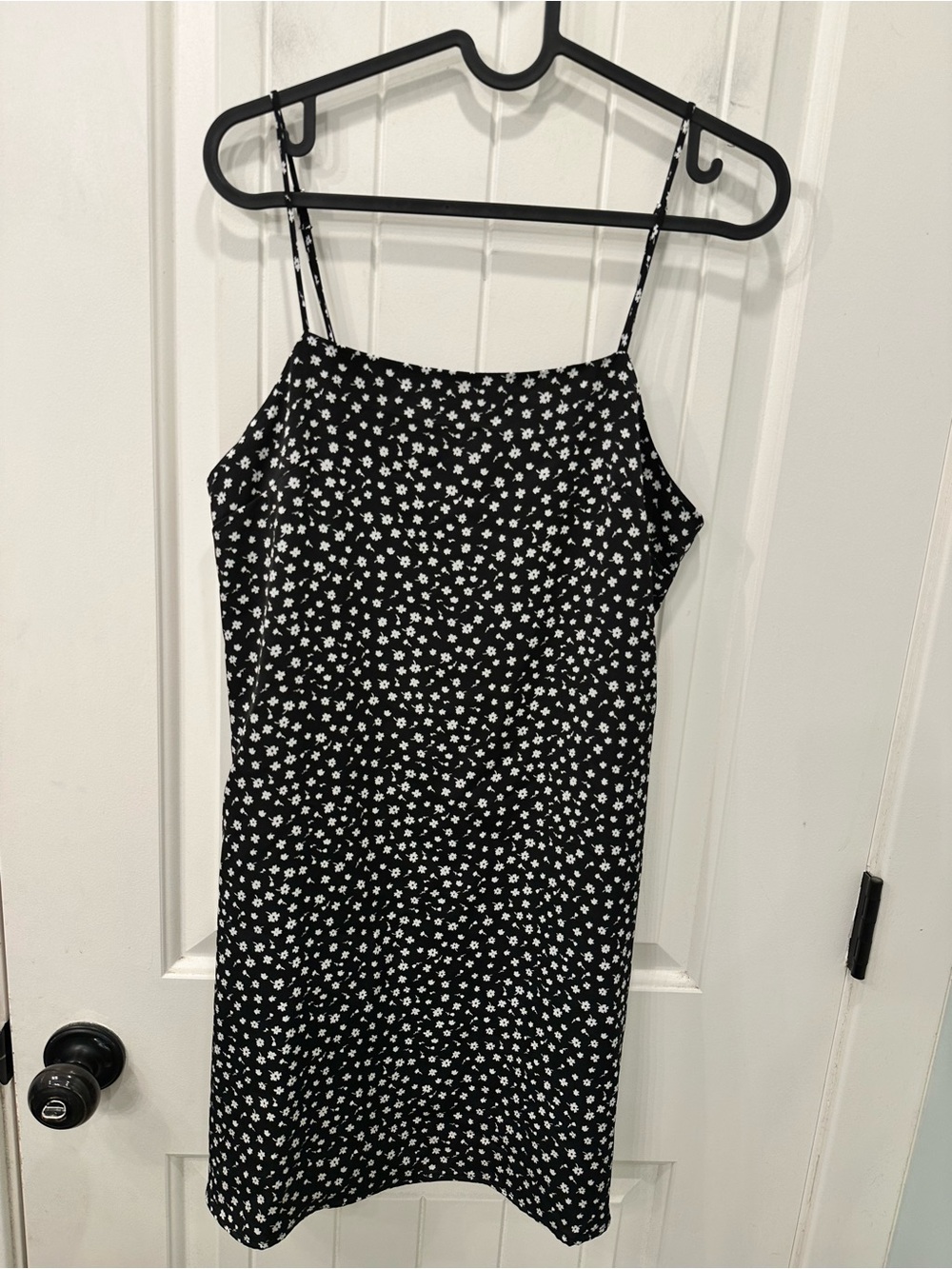BÖHME Black & White Floral Ditsy Print Mini Slip Dress XS